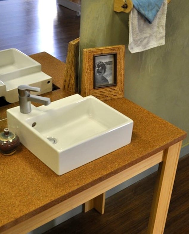 Suberra Cork Bathroom Vanity Top with Plywood Base